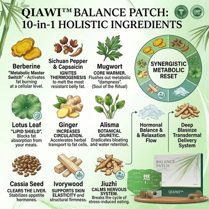 QIAWI™ 10-in-1 Ancient Japanese Navel Patch: The Ultimate Metabolic Reset for Permanent Fat Elimination