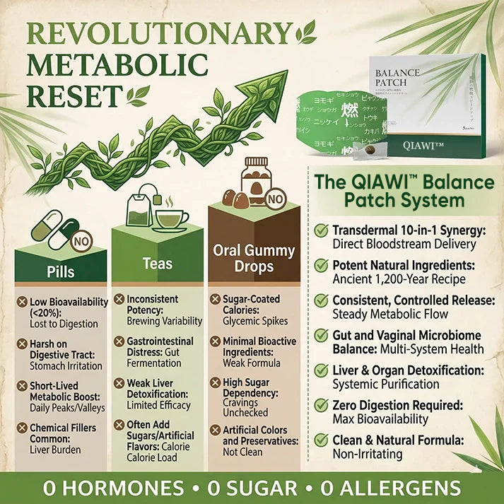 QIAWI™ 10-in-1 Ancient Japanese Navel Patch: The Ultimate Metabolic Reset for Permanent Fat Elimination