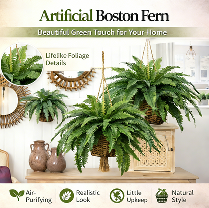 🔥 On Sale Only Today 🌱 UV Resistant Ferns Artificial Plants Large for Planters, Office & Home Decor, Outdoor & Indoor