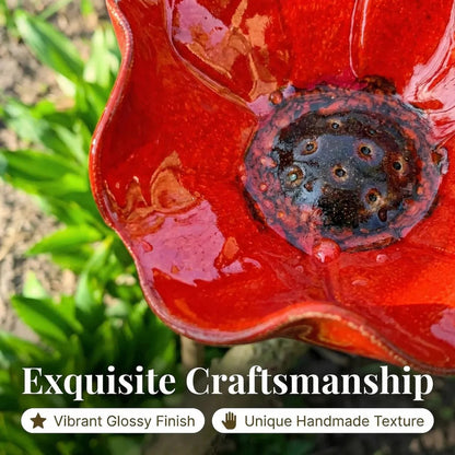 💥🌸Transform Your Garden Instantly 🎁Handmade Metal Flower Garden Stake🐦