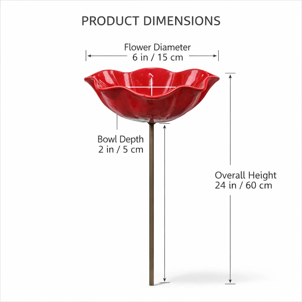 💥🌸Transform Your Garden Instantly 🎁Handmade Metal Flower Garden Stake🐦