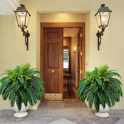 🔥 On Sale Only Today 🌱 UV Resistant Ferns Artificial Plants Large for Planters, Office & Home Decor, Outdoor & Indoor